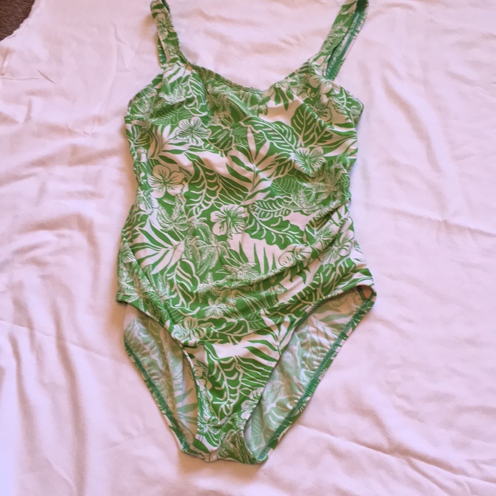 Christina Tropical High Cut One Piece Sz 12